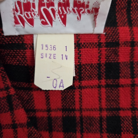 Vtg Kay Windsor Buffalo Plaid Pinafore dress nwot cottagecore Prarie modest M - Picture 11 of 14